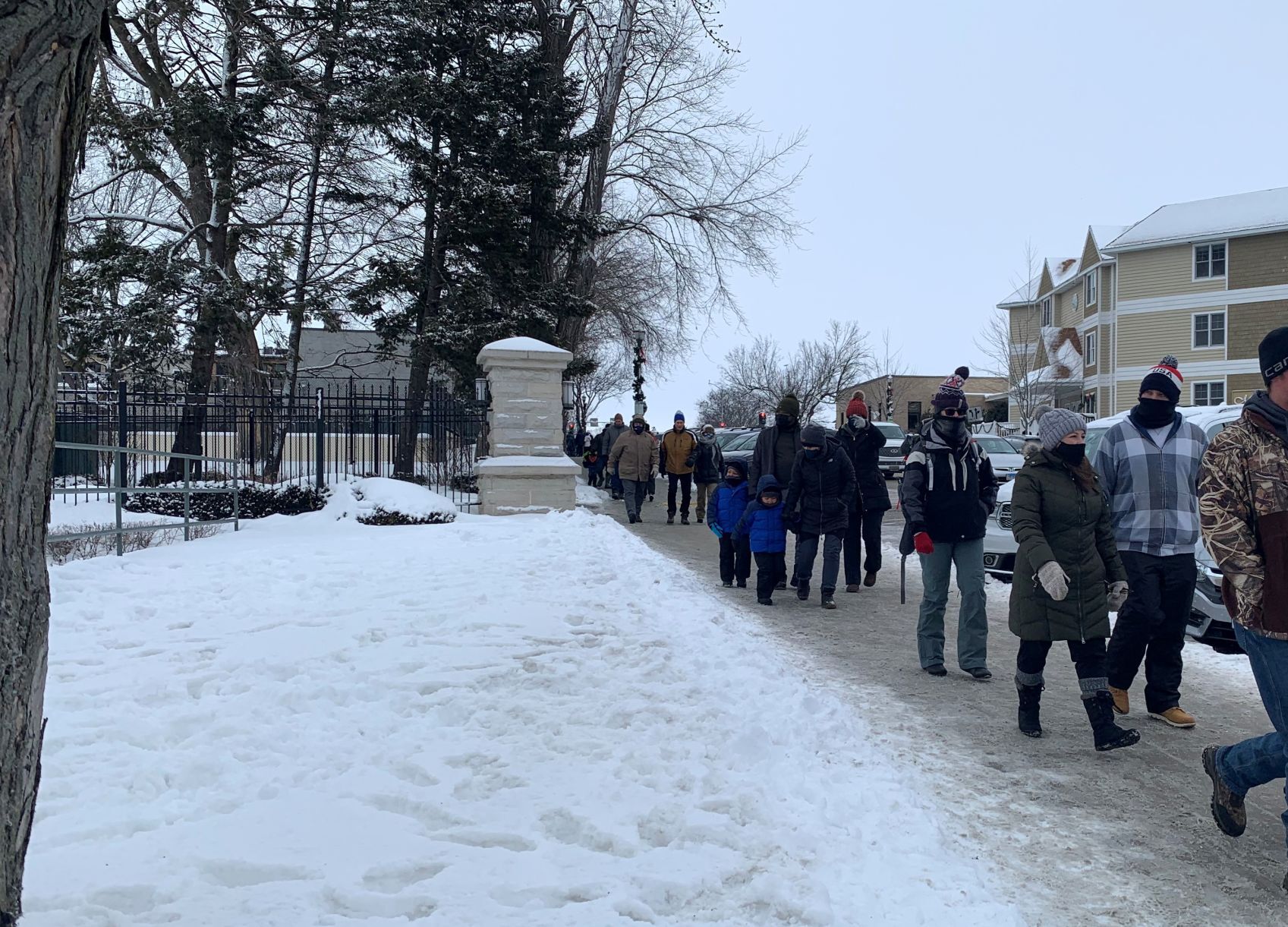 Busy sidewalks